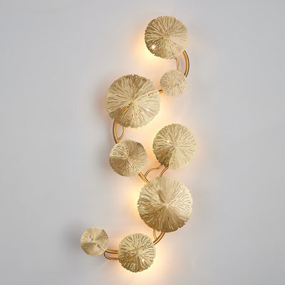 Rylso Wall Lamp Lotus Leaf Brass