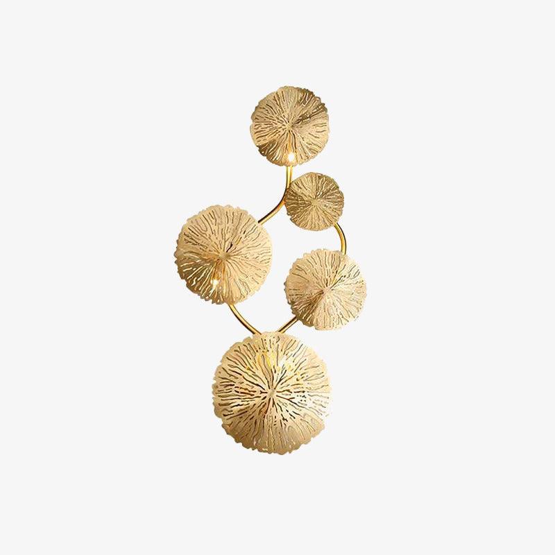 Rylso Wall Lamp Lotus Leaf Brass