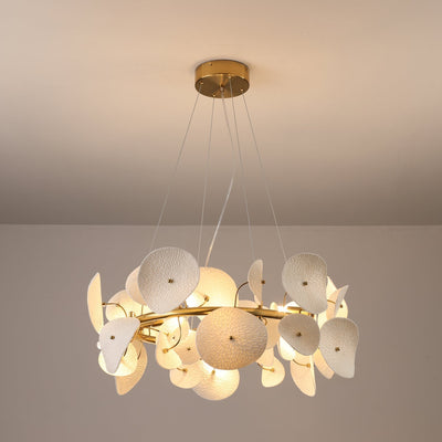 Jorlen Modern Elegance Petal Ceramic Chandelier