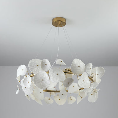 Jorlen Modern Elegance Petal Ceramic Chandelier