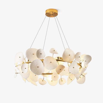 Jorlen Modern Elegance Petal Ceramic Chandelier