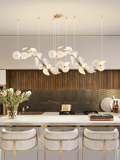 Jorlen Modern Elegance Petal Ceramic Chandelier