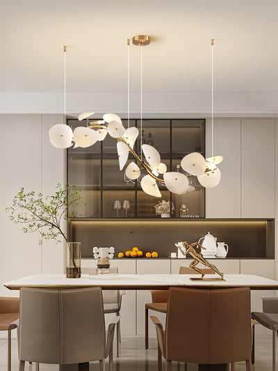 Jorlen Modern Elegance Petal Ceramic Chandelier