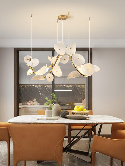 Jorlen Modern Elegance Petal Ceramic Chandelier