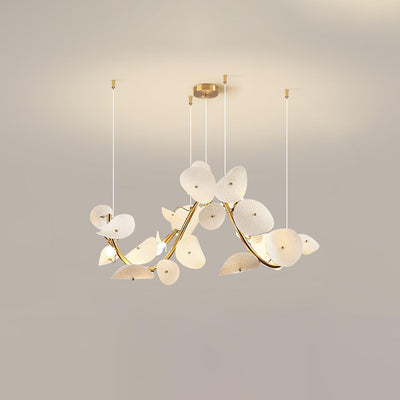 Jorlen Modern Elegance Petal Ceramic Chandelier