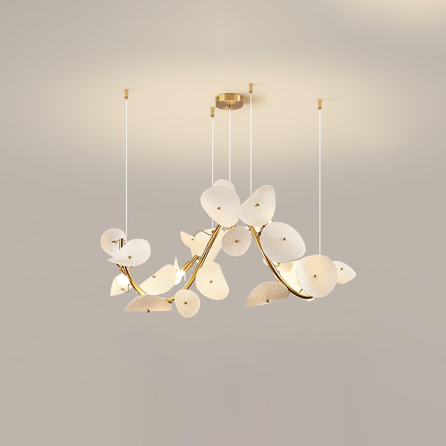 Jorlen Modern Elegance Petal Ceramic Chandelier