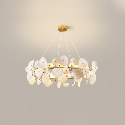 Jorlen Modern Elegance Petal Ceramic Chandelier