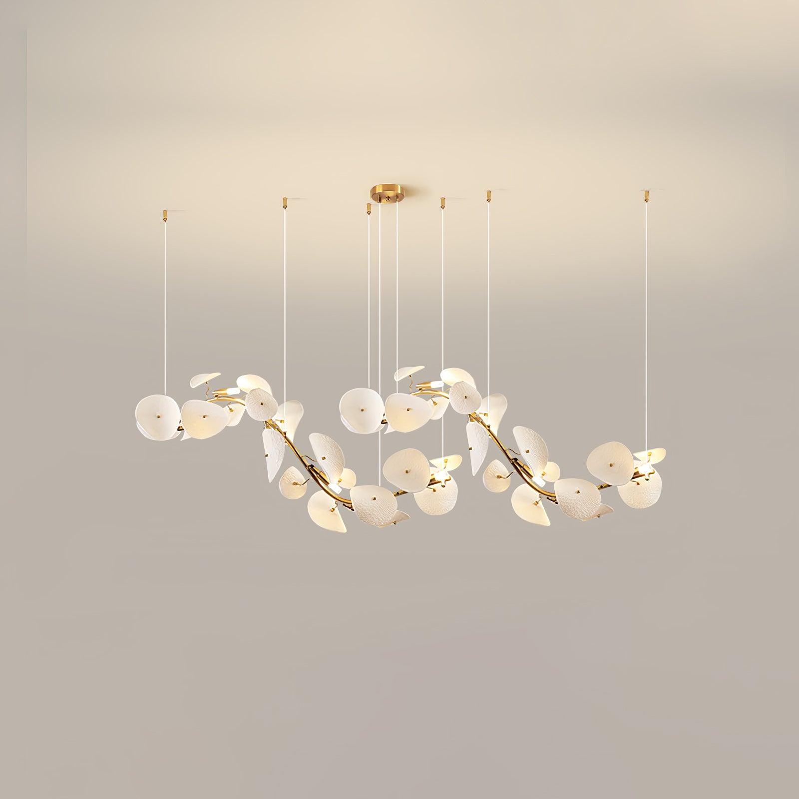 Jorlen Modern Elegance Petal Ceramic Chandelier