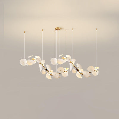 Jorlen Modern Elegance Petal Ceramic Chandelier