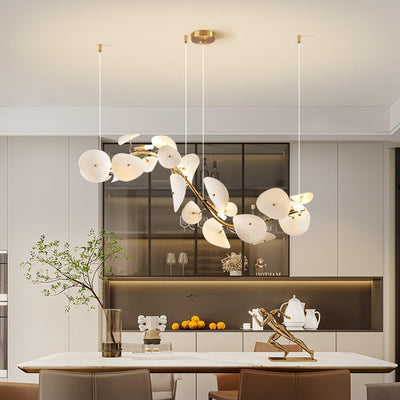 Jorlen Modern Elegance Petal Ceramic Chandelier