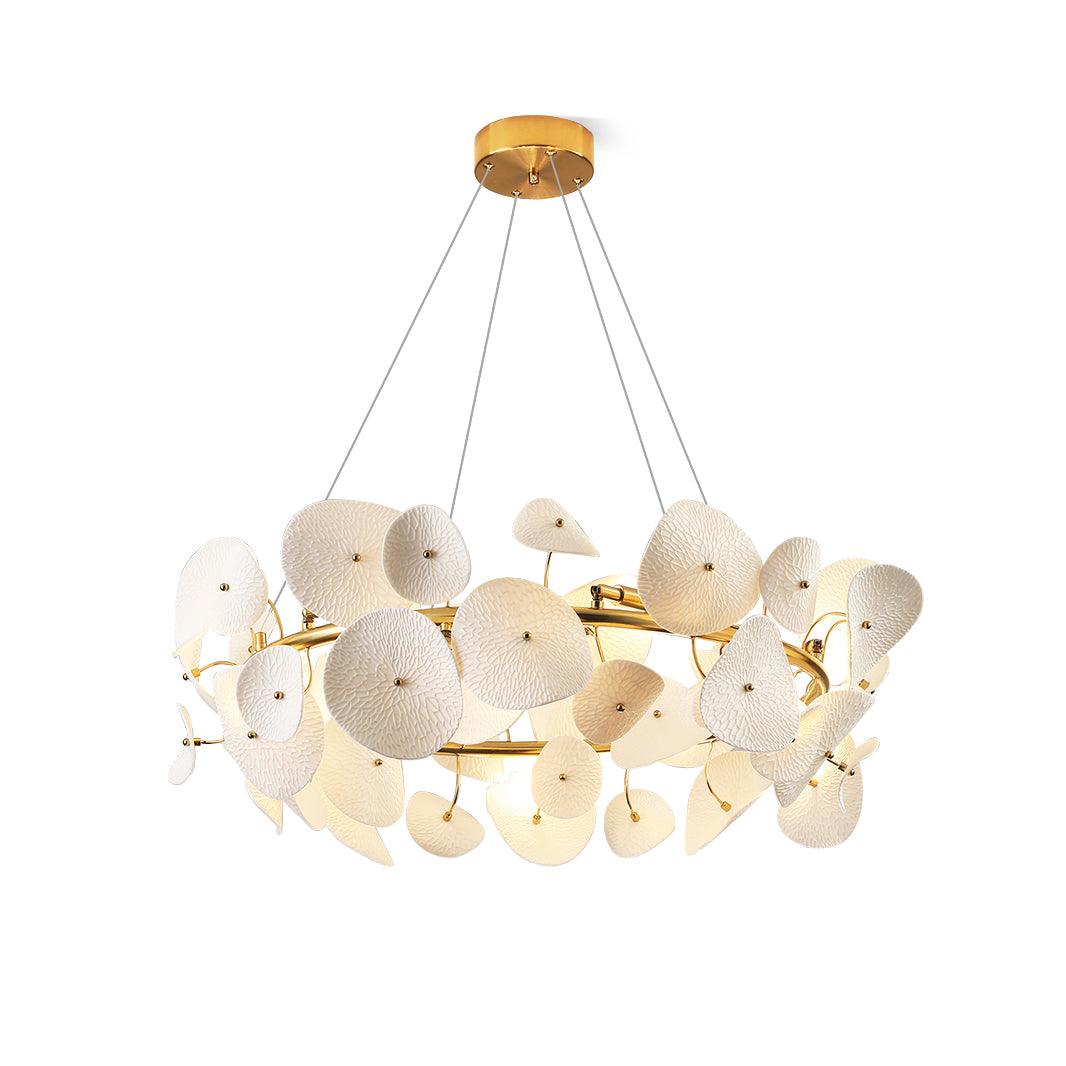 Jorlen Modern Elegance Petal Ceramic Chandelier