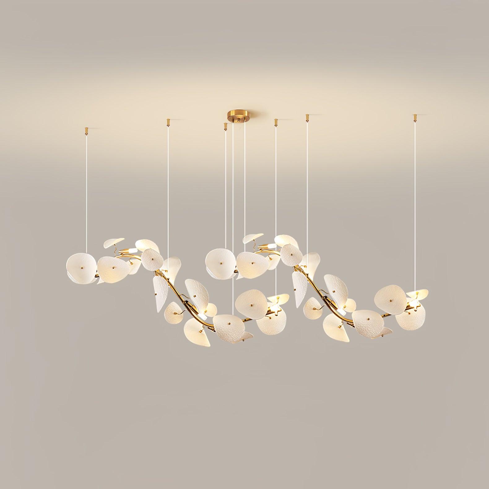 Jorlen Modern Elegance Petal Ceramic Chandelier