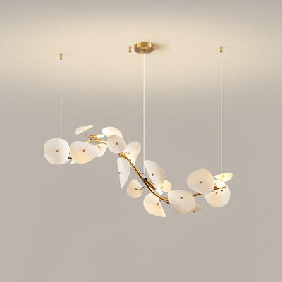 Jorlen Modern Elegance Petal Ceramic Chandelier