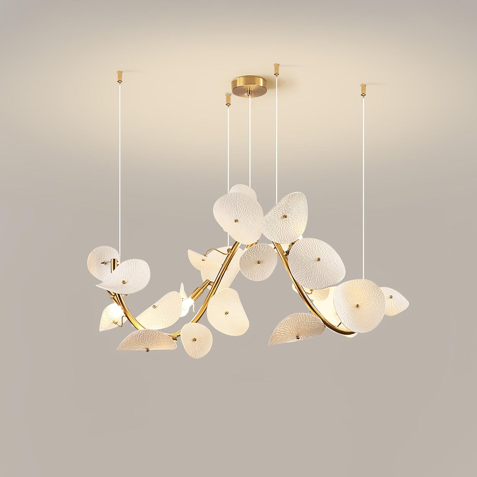 Jorlen Modern Elegance Petal Ceramic Chandelier
