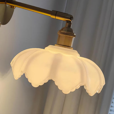 Lotus Nordic Art Rotatable Glass Wall Lamp