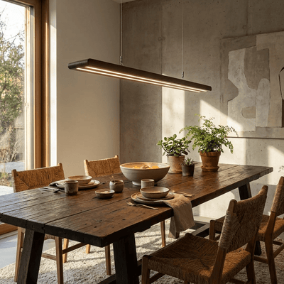 Rinoelia Wood Linear Pendant Light