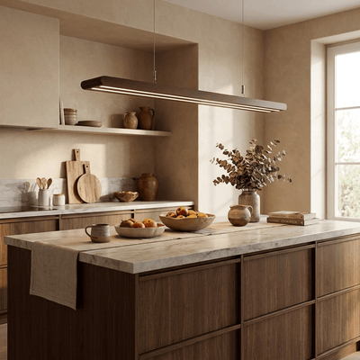 Rinoelia Wood Linear Pendant Light