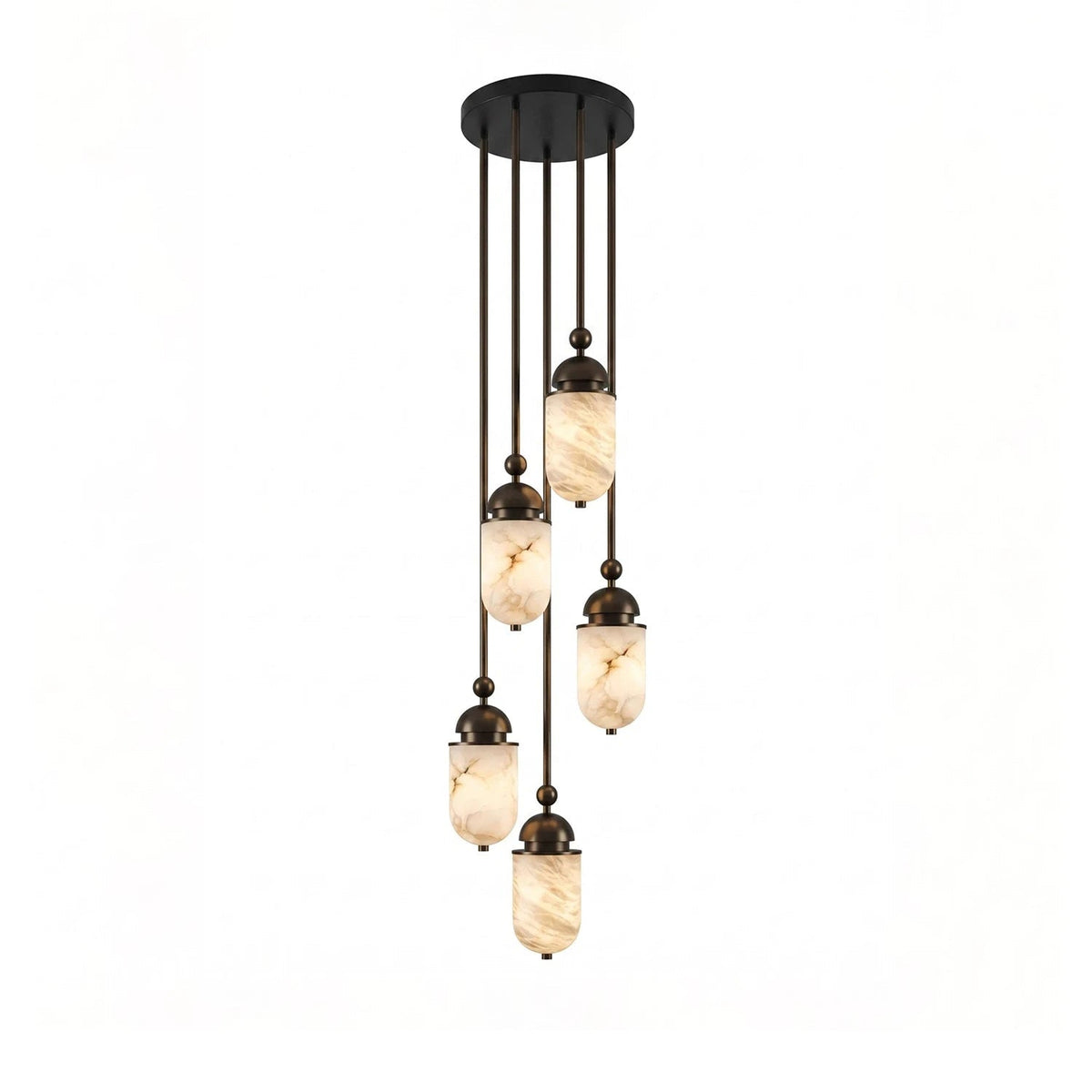 Whitcombe Alabaster Rod Pendant Lamp