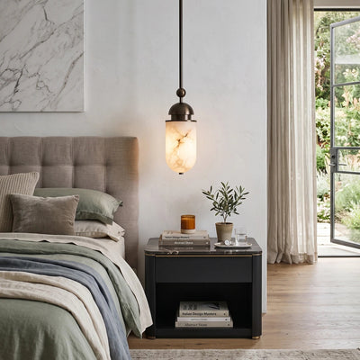 Whitcombe Alabaster Rod Pendant Lamp