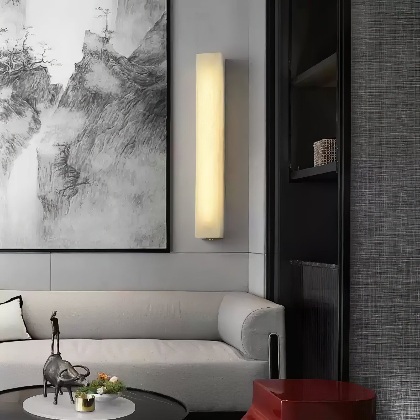 Alborella Cylindrical Alabaster Wall Light