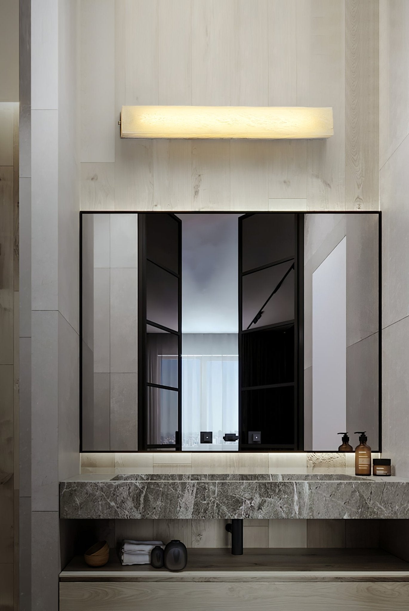 Alborella Cylindrical Alabaster Wall Light