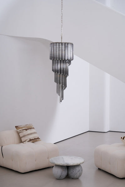 Velarella Chandelier Smoked Glass Spiral