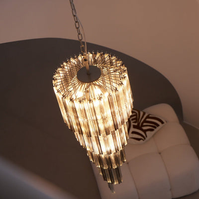 Velarella Chandelier Smoked Glass Spiral