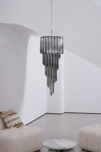 Velarella Chandelier Smoked Glass Spiral