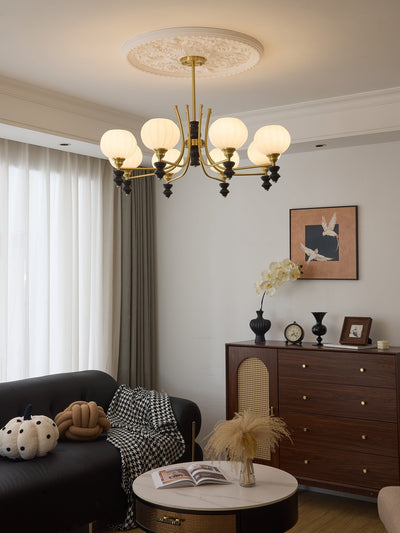 Zavenen Traditional Elegance  Vintage Brass Wood Chandelier