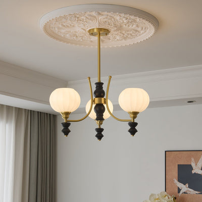 Zavenen Traditional Elegance  Vintage Brass Wood Chandelier