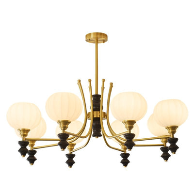Zavenen Traditional Elegance  Vintage Brass Wood Chandelier