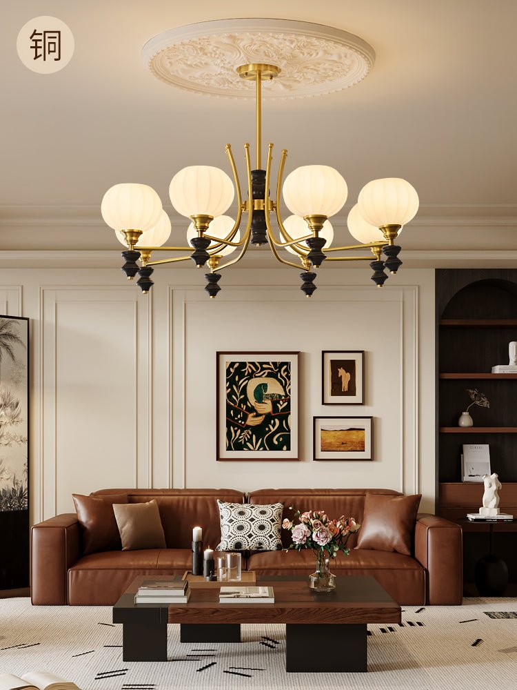 Zavenen Traditional Elegance  Vintage Brass Wood Chandelier