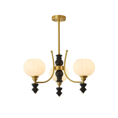 Zavenen Traditional Elegance  Vintage Brass Wood Chandelier