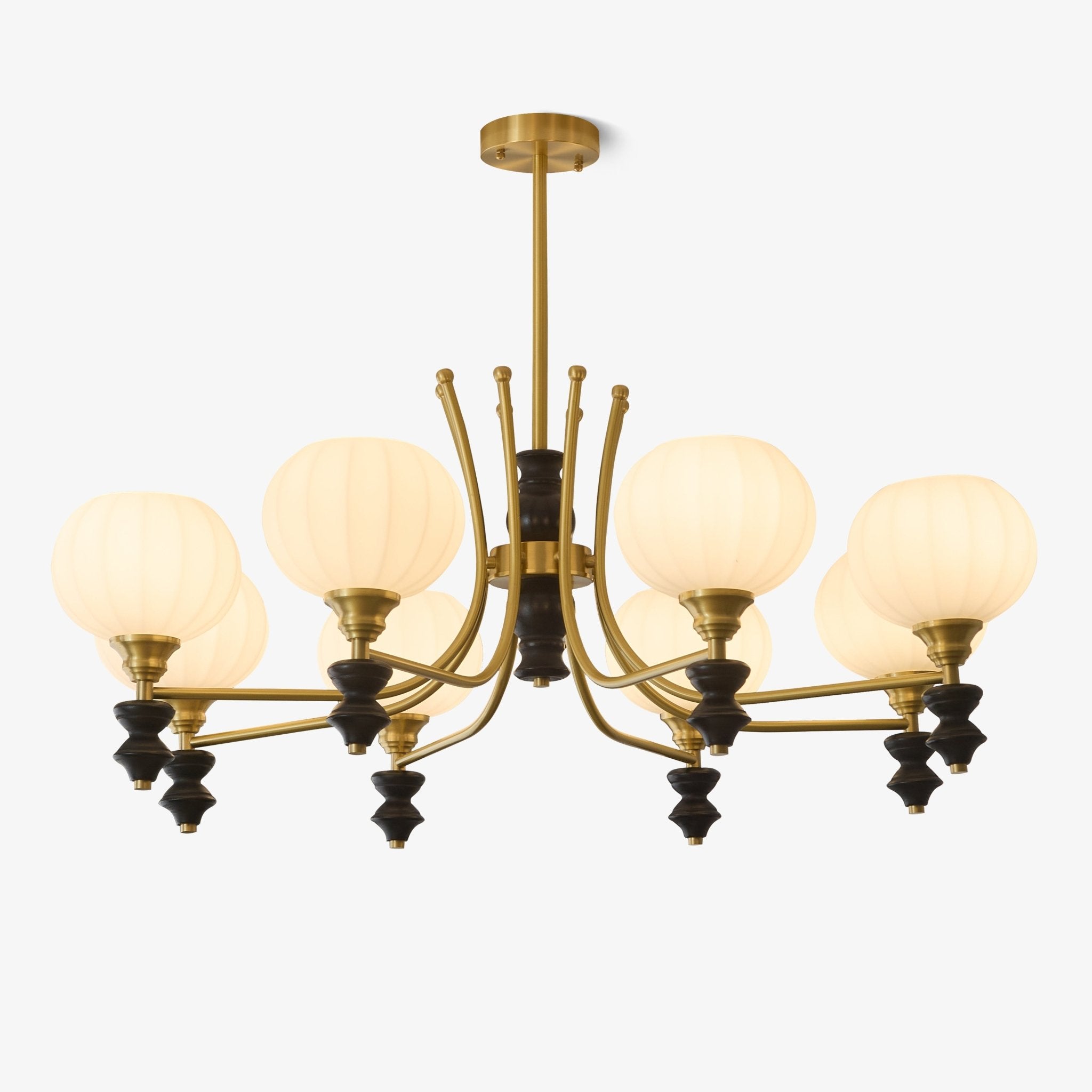 Zavenen Traditional Elegance  Vintage Brass Wood Chandelier
