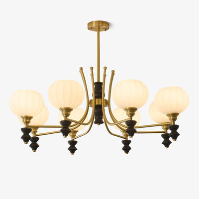 Zavenen Traditional Elegance  Vintage Brass Wood Chandelier