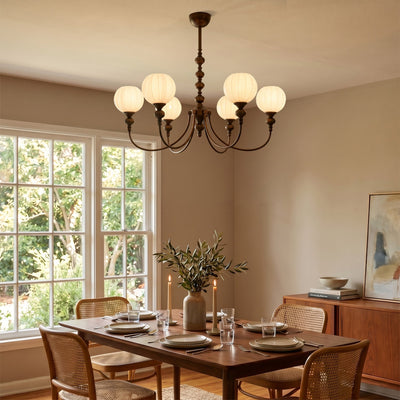 Yardley Melon Glass Chandelier