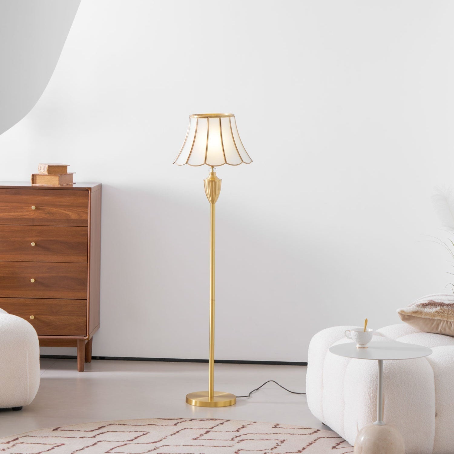 Caselette Brass Luxury Floor Lamp