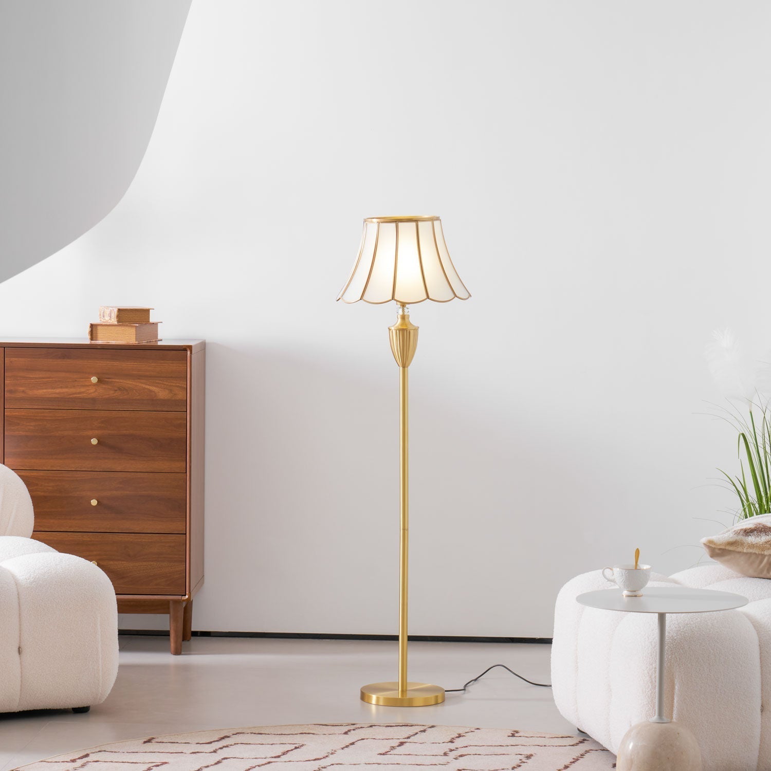 Caselette Brass Luxury Floor Lamp