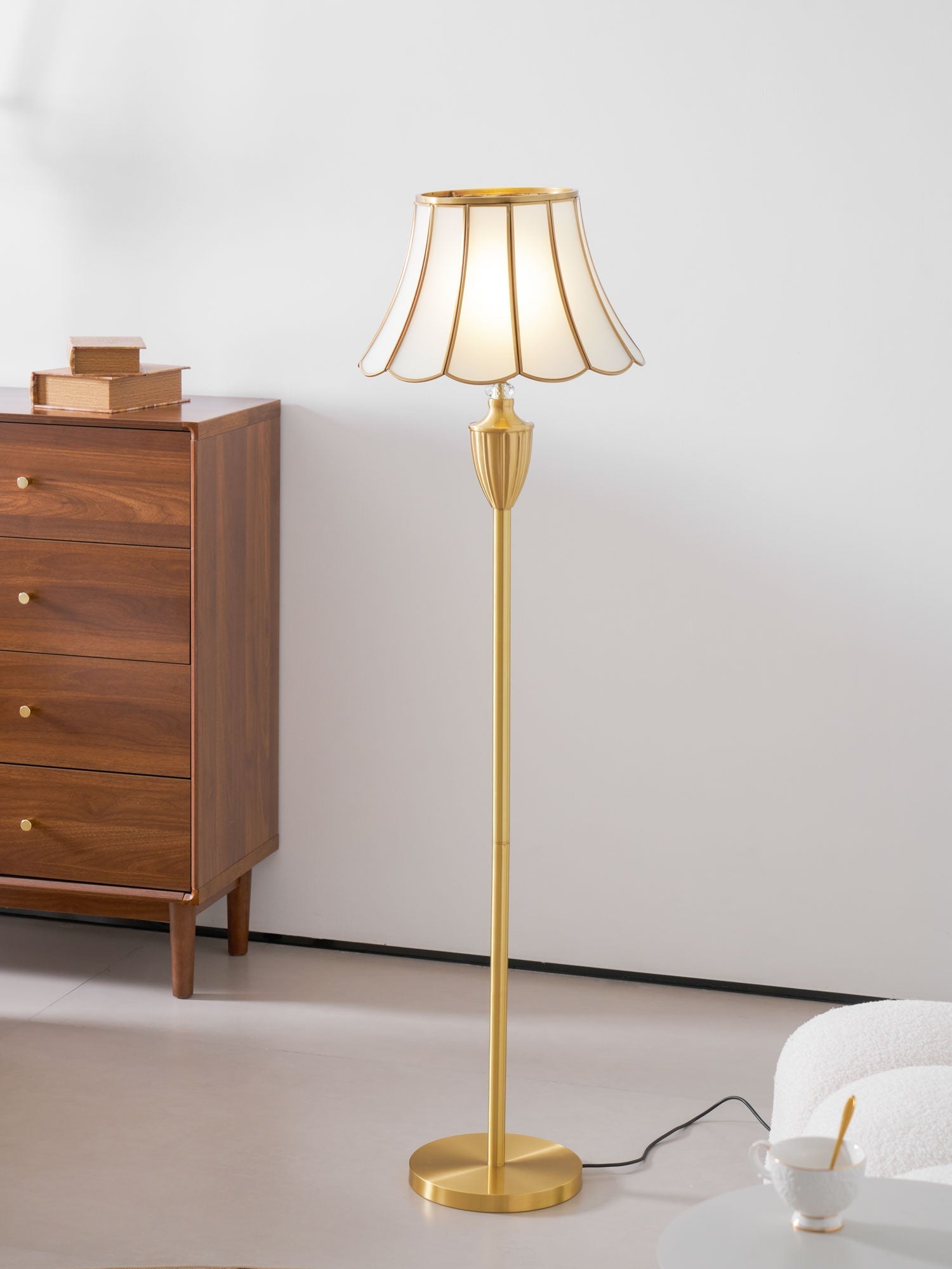 Caselette Brass Luxury Floor Lamp