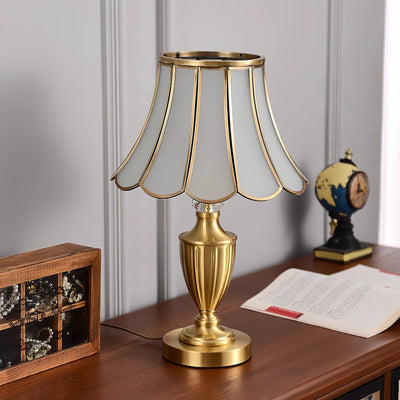 Valencia Brass & Glass Vintage Table Lamp