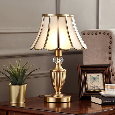 Valencia Brass & Glass Vintage Table Lamp