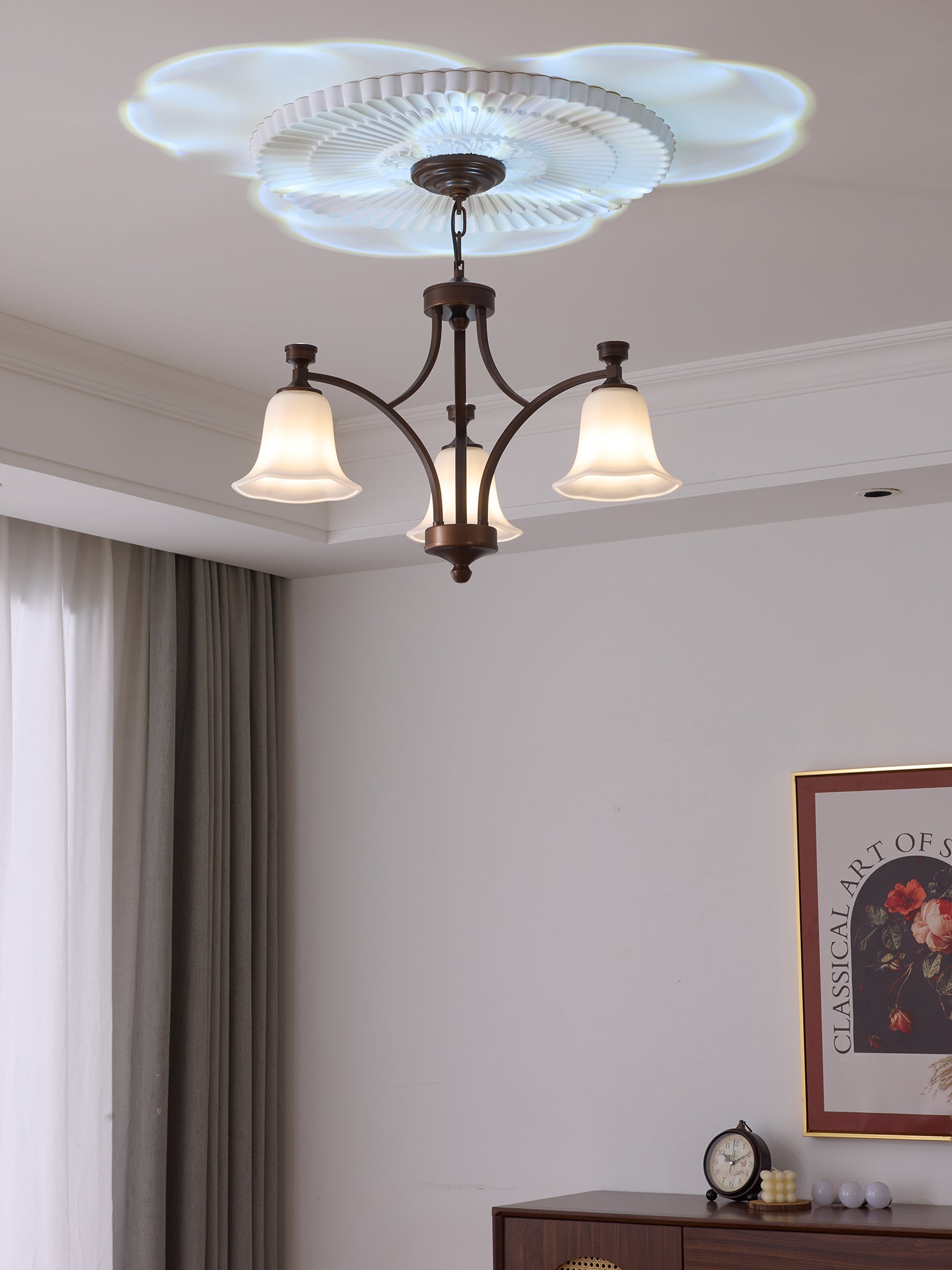 Viloros Traditional Premium Bell Glass Chandelier