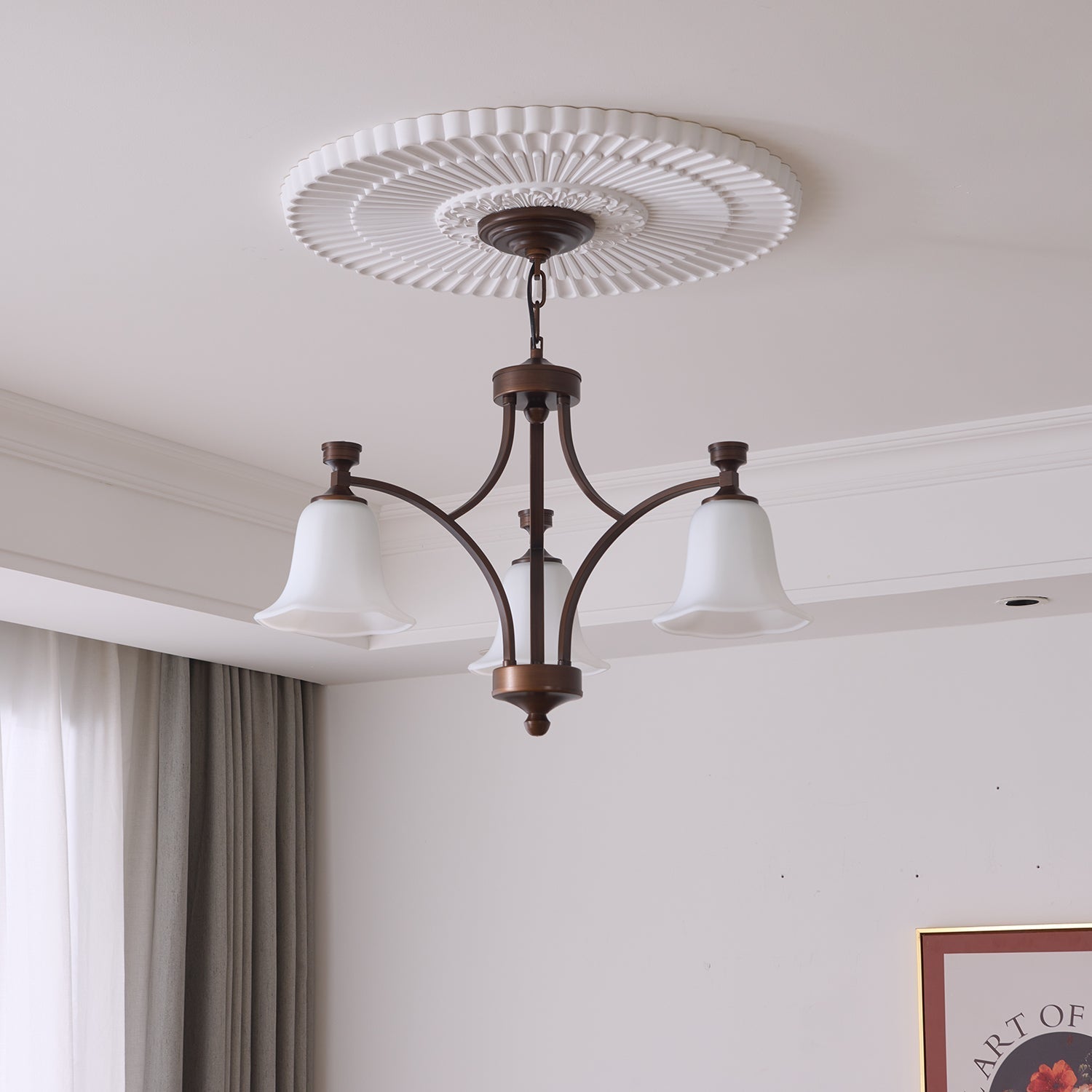 Viloros Traditional Premium Bell Glass Chandelier