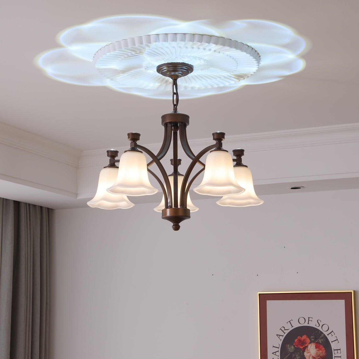 Viloros Traditional Premium Bell Glass Chandelier