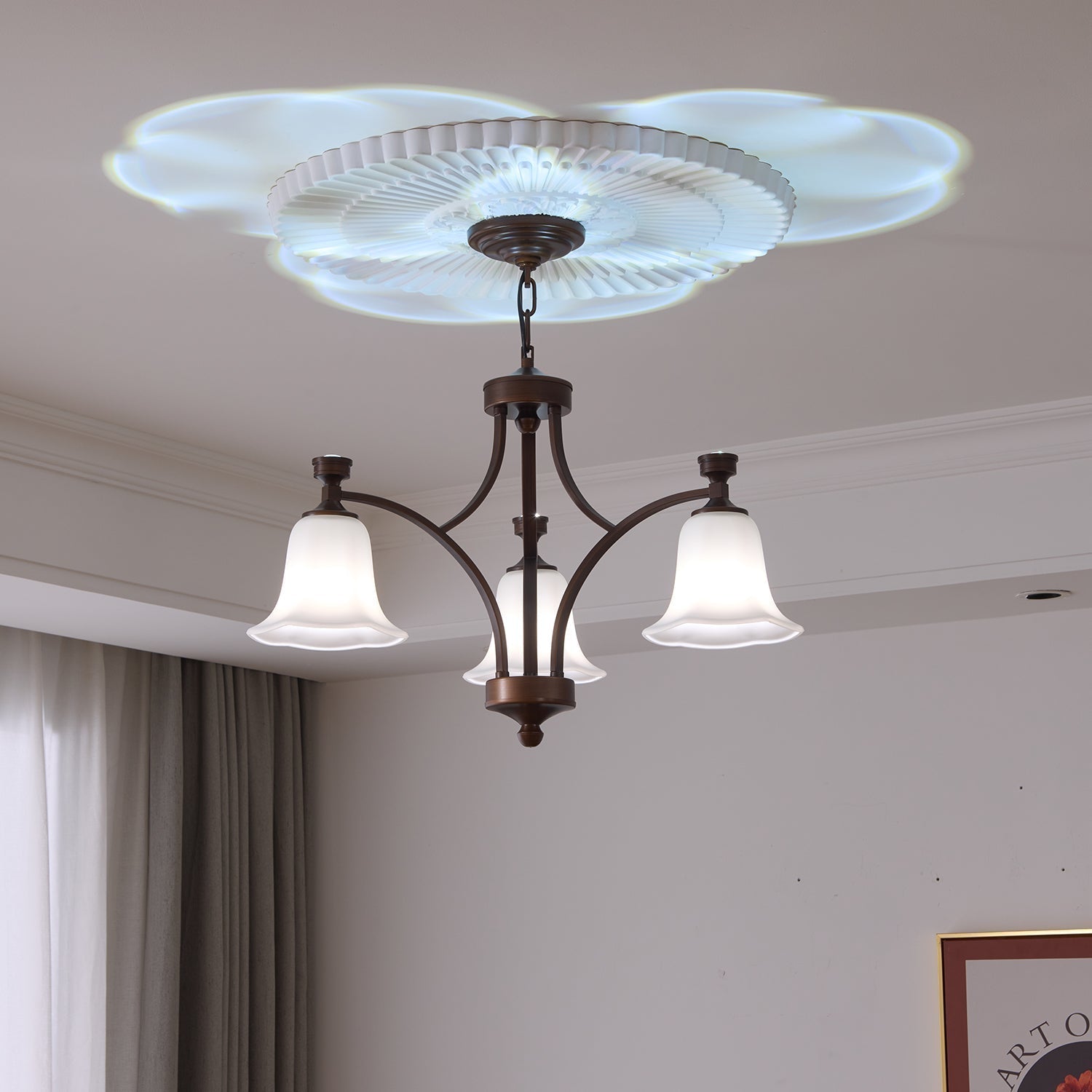 Viloros Traditional Premium Bell Glass Chandelier