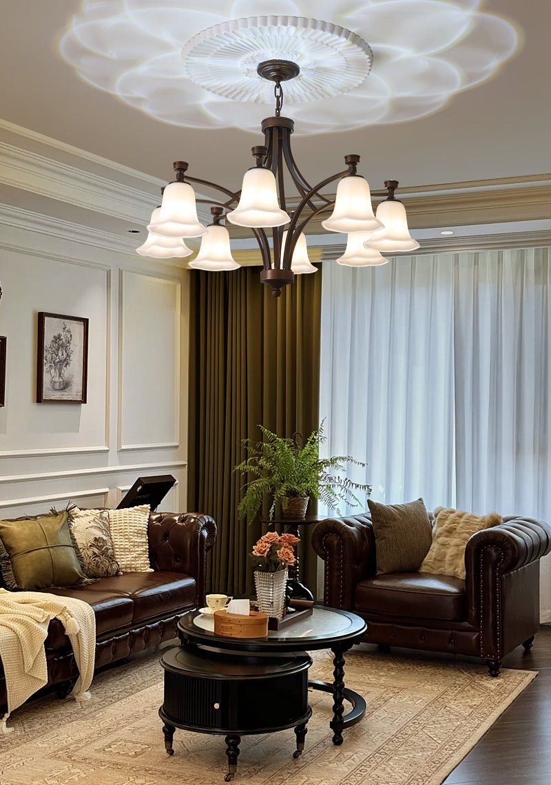 Viloros Traditional Premium Bell Glass Chandelier