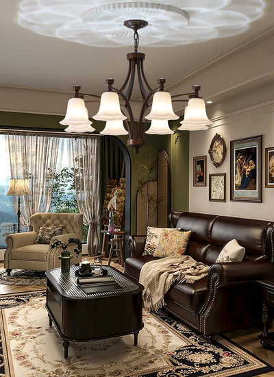 Viloros Traditional Premium Bell Glass Chandelier