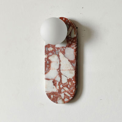 Sysolion Modern Minimalist Glass Marble Wall Lamp