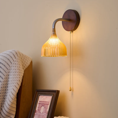 Cimararae Elegance Classic Wood Wall Lamp