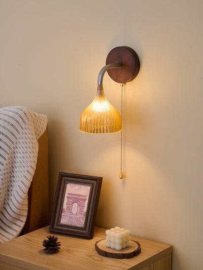 Cimararae Elegance Classic Wood Wall Lamp